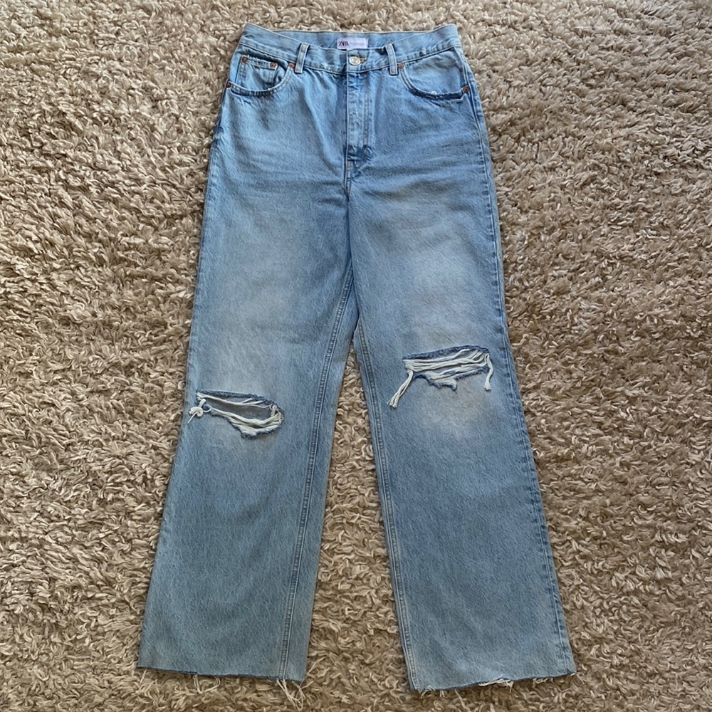 Zara Wide Leg Jeans - Picture 1 of 10